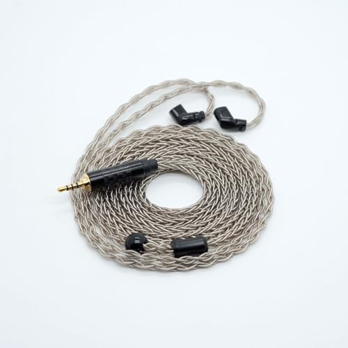 8Core IEM Replacement Cable 2Pin Single Crystal Copper Sliver Plated Upgrade Earphone Cable with 2.5MM Plug for KZ ZSN Pro EDX Pro CCA CRA FLA TRN MTE MT1 Pro Earphones