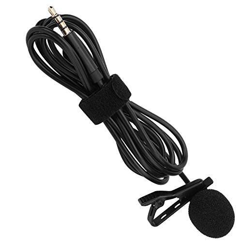 Professional Omnidirectional Portable Lavalier Microphone Wired with 1.5M Cable for Interview Recording for Mobile Phones 3.5mm Interface Plastic Material
