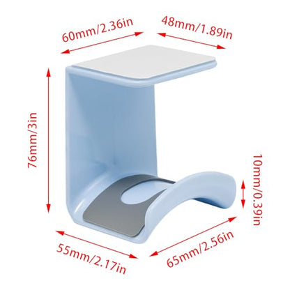 Blue Headphone Stand Hanger, Hanging Headset Holder Hook Under Desk | 1Pcs ABS Plastic Adhesive Earphones Hangers for Desk Headphone Hanger, Most Headphones and Controller - color: Blue, size: Under Desk