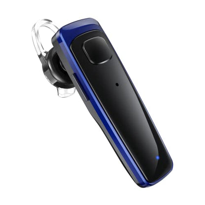 ADADPU Bluetooth Headset - V5.0 Wireless Handsfree Earpiece Built-in Dual Mic Noise Cancelling, 10 Days Standby 16Hrs HD Talktime Ultralight Headset for iPhone Android Samsung Laptop(Blue) - color: Blue