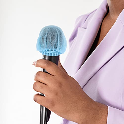 Vaguelly 200pcs Disposable Microphone Non-woven Windscreen Mic Cover for Handheld Microphones Protects Dirt for Karaoke Stage