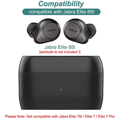 Kissmart Charging Case for Jabra Elite 85t Earbuds (Black) | 700mAh Portable Charger Case Dock Cradle for Jabra Elite 85t