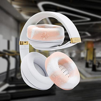 WC SweatZ Studio - Patented Covers for Beats Studio 3 (A1914) & 2 (B0500) | Made by Wicked Cushions | Made with Premium Silicone | Also fits B0501 | Pink Marble - color: Pink Marble