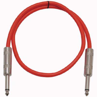 Seismic Audio SASTSX-2Red-6PK 2-Feet TS 1/4-Inch Guitar, Instrument, or Patch Cable, Red - color: Red, size: 2 Foot