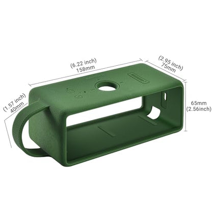 Silicone Case for Marshall EMBERTON III Portable Bluetooth Speaker,Soft Silicone Protective Case Compatible with Marshall EMBERTON III Portable Bluetooth Speaker (Green) - color: Green