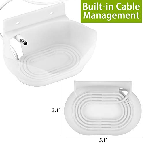 LeongLzt Ouligei Google Nest Audio Speaker Wall Mount/Bracket, in-Built Cable Management System & Easy Installation Speaker Holder Shelf Stand - Elegant & Durable Space Saving Accessory - color: WHITE