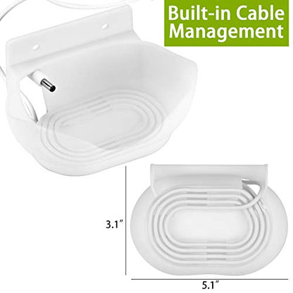LeongLzt Ouligei Google Nest Audio Speaker Wall Mount/Bracket, in-Built Cable Management System & Easy Installation Speaker Holder Shelf Stand - Elegant & Durable Space Saving Accessory - color: WHITE