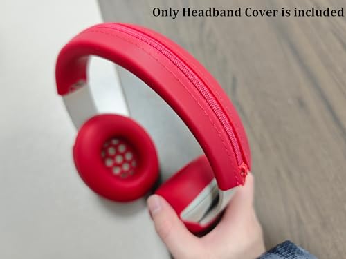 Adhiper Silicone Sweat Headband Cover for Beats Studio Pro & Studio 3 Headphones, Silicone Cover Headphone Cover Accessories for Beats Studio Pro, Studio 3 Headband, Washable & Sweatproof - Red - color: Red
