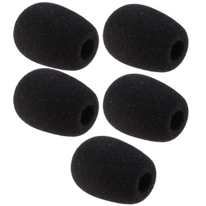 Replacement Microphone Sponge Wind Shield Windscreen Foam Cover for Microphone Windscreen for Shure CVG18-B/C Gooseneck Condenser Microphone, Black, 5 Pack