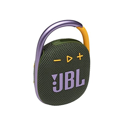 JBL Clip 4: Portable Speaker with Bluetooth, Built-in Battery, Waterproof and Dustproof Feature - Green (Renewed) - color: Green