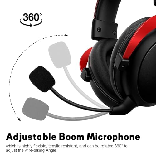 Replacement Mic Boom Compatible with Kingston HyperX Cloud II 2nd Gen/Cloud Core/Cloud Pro/CloudX Gaming Headsets – 3.5mm Detachable Straight Plug Microphone for Wired Headphones - size: Straight End Mic