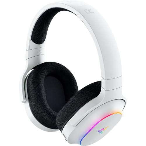 Razer Barracuda X Chroma Wireless Gaming Headset, 2.4GHz & Bluetooth, White | Lightweight, Chroma RGB, 40mm Drivers, Cardioid Mic, 70 Hr Battery, for PC, Mac, PS5, Switch 2, Smartphone - color: White
