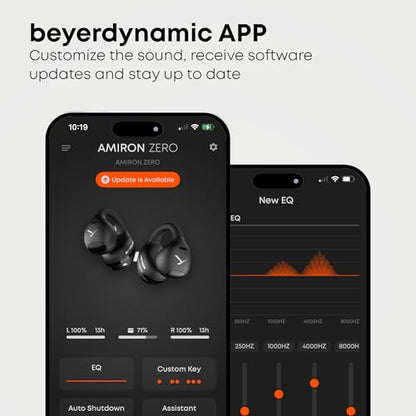 beyerdynamic Amiron Zero Ultra Open Ear Headphones, Comfortable, Clip-On Earbuds, Wireless Bluetooth Over Ear Earbuds w Mic. Running, Workout, Sport, Water Resistant, 20 Hours Playtime. Black - color: Black