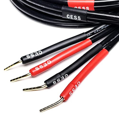 CNCESS Banana Plug to Pin Plug Speaker Cable, 12AWG, 3 ft, 2-Pack - size: 3 Feet