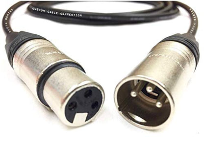 Custom Cable Connection 6 Foot Canare L-4E6S Star Quad Balanced 3-Pin XLR Microphone Cable Male to Female - size: 6 Foot, style: XLR Male to XLR Female