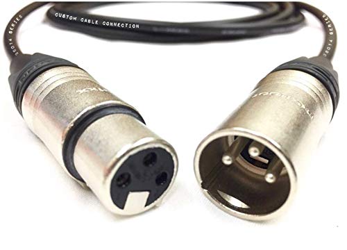 Custom Cable Connection 10 Foot Canare L-4E6S Star Quad Balanced 3-Pin XLR Microphone Cable Male to Female - size: 10 Foot, style: XLR Male to XLR Female
