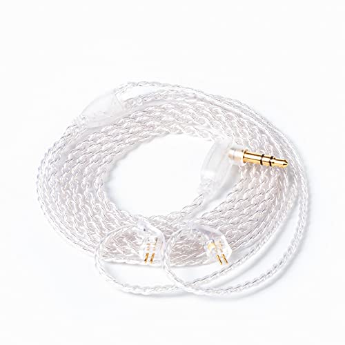 KZ ZST 0.75mm 2 pin Upgrade Silver Plate Replacement Earphones Cable for KZ Earphones (silver)