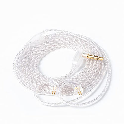 KZ ZST 0.75mm 2 pin Upgrade Silver Plate Replacement Earphones Cable for KZ Earphones (silver)