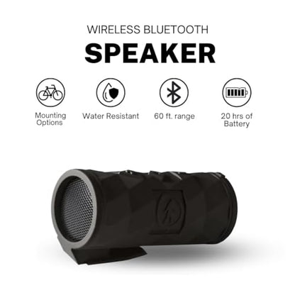 Outdoor Tech Buckshot 2.0 Bluetooth Speaker, Black - Portable Wireless Speaker, Rugged Waterproof IPX6 - Perfect for Biking, Boats, Camping, Hiking, Pool, Beach, Golf Cart - color: Black