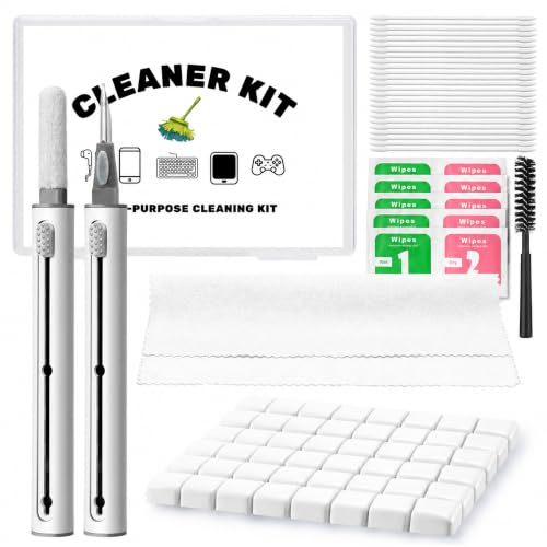 Upgraded for Airpod Cleaner Kit (81 PCS), Multi-Tool with Cleaning Pen, Putty & Swabs, Removes Earwax & Dust, Compatible with AirPods Pro 2 3, Earbud, Headphones, Phone & Charging Port, White - color: White