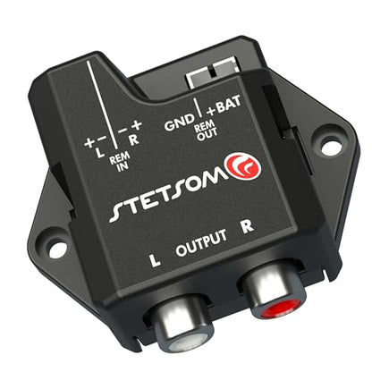 Stetsom ST6000 Audio Converter (Wire High to RCA), Remote Output Automatically Activated by Sound for Original Factory Stereo Radio Player, High Signal to RCA