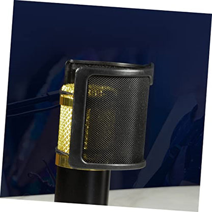 Metal Microphone Pop Filter for Speaking Gaming Black