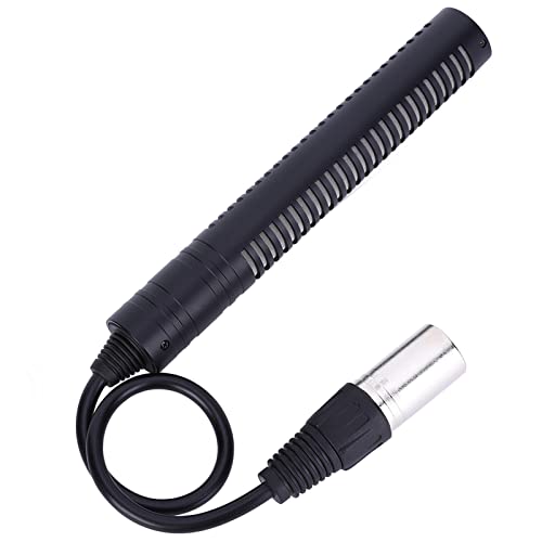 Keenso Condenser Microphone, Stereo Camera Mic Unidirectional AntiInterference Video Recording Microphone (Black) Microphone Microphone (Black)