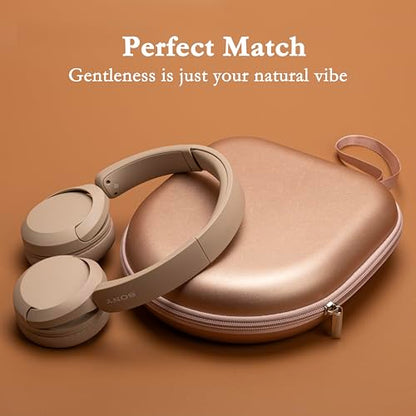 Ginsco Universal Headphone Case Compatible with JBL Tune 510BT 720BT, Sony WH-CH 720N/WH-CH520, with Bose/Sony/JBL/Soundcore Life Q20i Q30/BERIBES/TOZO/KVIDIO Waterproof Travel Carrying Case Rose Gold - color: Rose Gold