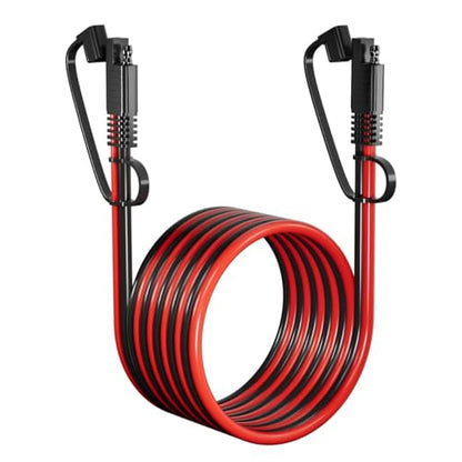 SAE 연장 케이블 12AWG 4.6m(15피트) 자동차 RV 태양열용 | SAE to SAE 연장 코드, 12AWG 순수 구리, 4.5m(15피트), 이중 PVC 재킷, 자동차/RV/트럭/보트/태양열용, 더스트 캡 포함, - size: 15피트