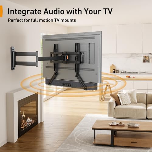 Perlegear Soundbar Mount with Adjustable Height, Sound bar Mount up to 15 lbs, Soundbar Mount Under or Above TV, Soundbar tv Mount Bracket with Detachable Long Extension Plates PGSM04B - style: Soundbar Mount PGSM04B