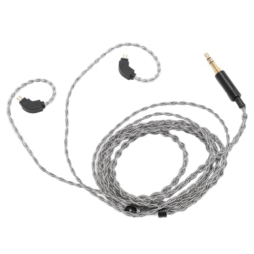 Premium Silver Plated Copper Earphone Cable Replacement for TFZ QDC Revonext 3 5mm to 0 78mm 2 Pin with Memory Wire Earhooks Clear Sound Lossless Upgrade