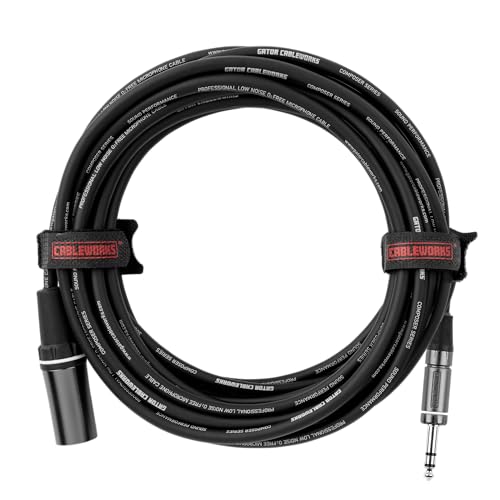 By Gator Cases Composer Series Deluxe 20 Foot XLR Male to TRS Cable, (GCWC-XLR-20MTRS) - size: 20 Feet, style: TRS/XLR Male