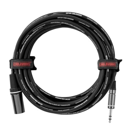 By Gator Cases Composer Series Deluxe 10 Foot XLR Male to TRS Cable, (GCWC-XLR-10MTRS) - size: 10 Feet, style: TRS/XLR Male