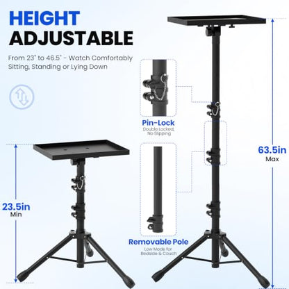 Projector Stand Tripod Laptop Stands Height Adjustable - size: B：23.5"-63.5"