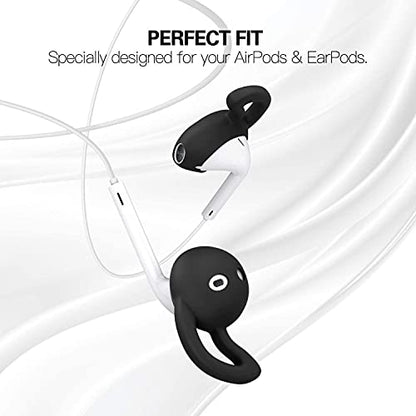 5 Pairs Silicone Ear Tips Earpods Covers Hook for AirPods 1&2 White - color: White