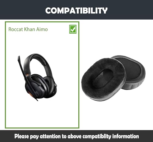 Earpads Replacement Compatible with Roccat Khan Aimo Headset