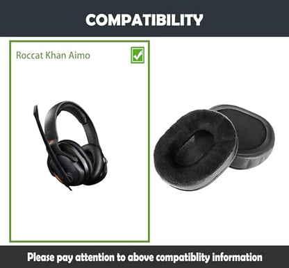 Earpads Replacement Compatible with Roccat Khan Aimo Headset