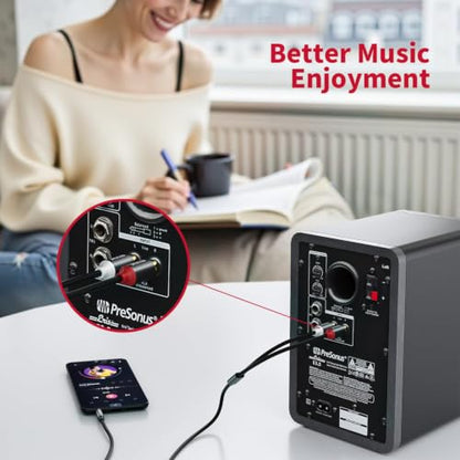 3.5mm to RCA Cable (5Feet/1.5M),3.5 mm 1/8 to RCA 2-Male Headphone Jack Adapter HiFi Sound Splitter Auxiliary Cord for Smartphone,MP3 Players,Laptops,Tablet,Speaker - size: 5Feet/1.5M