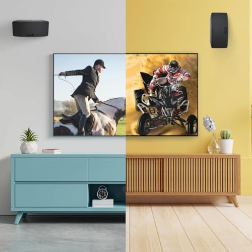 Sound Bass Play 3 Wall Mount, Black, Single (1pc) Adjustable Tilt & Swivel | Compatible with Sonos Play:3 Only, Adjustable Swivel & Tilt Mechanism, Includes All Mounting Fixings - color: Black