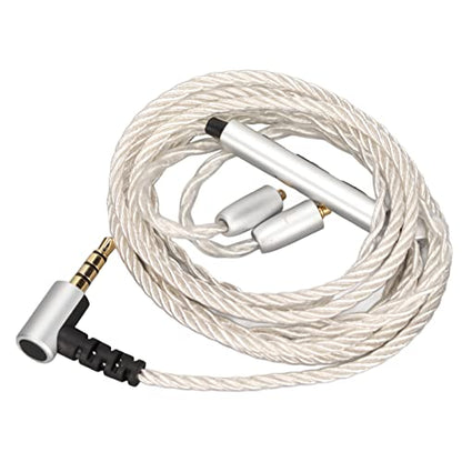 Earphone Wired Replacement Upgrade Cable,Silver Plated Copper 184 Core Headphone Upgrade Cable,Suitable for MMCX Interface Headphones SE846 SE535