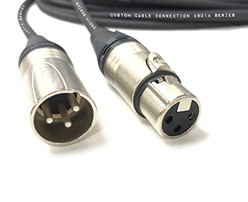 Custom Cable Connection 10 Foot Canare L-4E6S Star Quad Balanced 3-Pin XLR Microphone Cable Male to Female - size: 10 Foot, style: XLR Male to XLR Female