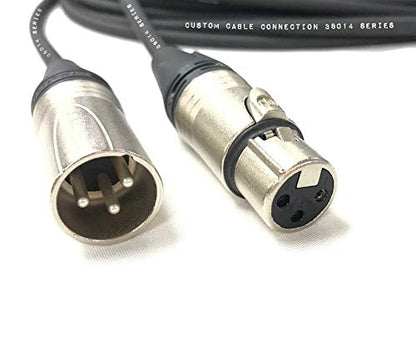 Custom Cable Connection 3 Foot Canare L-4E6S Star Quad Balanced 3-Pin XLR Microphone Cable Male to Female - size: 3 Foot, style: XLR Male to XLR Female