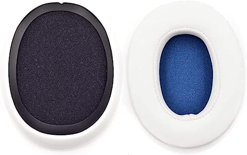 Ear Pad Repair Accessories (White/leather) for Skullcandy Crusher Wireless, Hesh 3 Wireless | Also suitable for Skullcandy Crusher360/Hesh3/Hesh ANC/Hesh Evo/Venue ANC/Crusher Evo/Crusher ANC headphones earmuffs-white - color: White/leather
