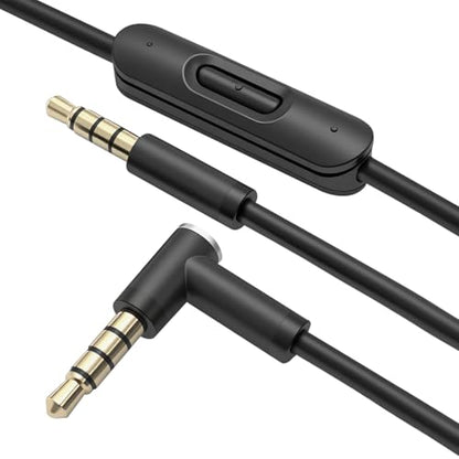 Replacement Audio Cable for Beats Headphones, Beats Cable Compatible with Solo Pro/Studio/Solo, Executive Mixr Pill with in Line& Volume Control (Black) - color: black