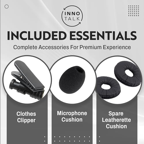 INNOTALK - Cisco Phone Headset, Classic Binaural Wired Headset with Microphone & Quick Disconnect RJ9 Adapter for Most Cisco Phones, Wired Headphones, Cost Effective Corded Headset - size: Classic-Binaural