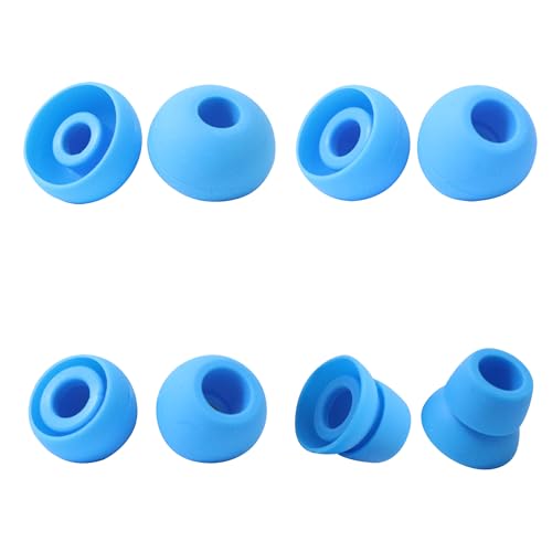hopopwer Replacement Silicone Earbuds Tips for Powerbeats 3 Powerbeats 2, 4 Pairs Earbuds Silicone Ear Tips Set - Small, Medium, Large and Double Flange (Blue) - color: Blue without Pen