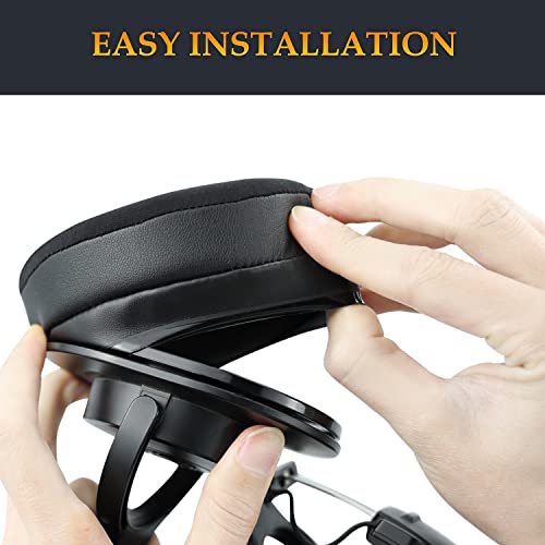 SOULWIT Earpads for ATH M50X/M40X, HyperX Cloud 2/3/Alpha, MDR-7506, Arctis 7/9/5/Nova 7/Pro Wired, G Pro X, Sennheiser HD280, Razer Kaira/Barracuda/Kraken Series, Turtle Beach Stealth,Cooling Gel-B - color: Black