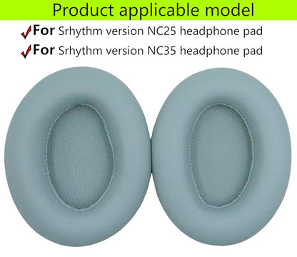 Replacement Ear Pads Compatible with Srhythm Version NC35 Mint Green | Also suitable for Srhythm version NC25 Headphone Memory foam/protein leather ear pads and earmuffs - color: Mint Green