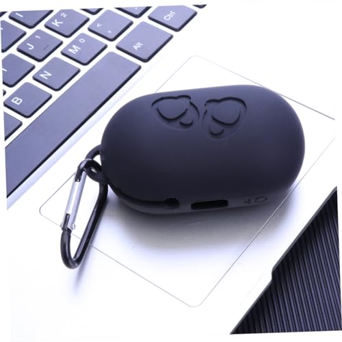 Silicone Protective Case for Wireless Earphones Shockproof and Dustproof Sleeve Compatible Full Protection for Charging Case Black