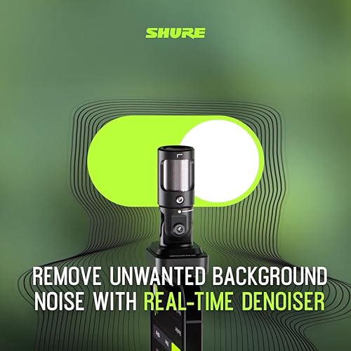 Shure MV88 USB-C Microphone for Mobile Recording - Black | Portable USB-C mic for vlogging with auto level mode, real-time denoiser and four selectable polar patterns